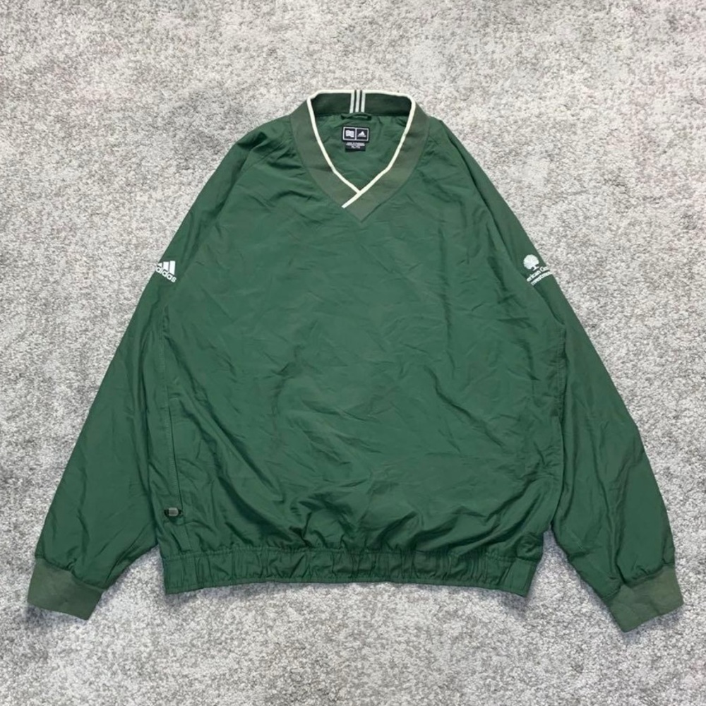 Adidas Climaproof Wind Jacket, pullover, men’s size 3XL, forest green, EUC!